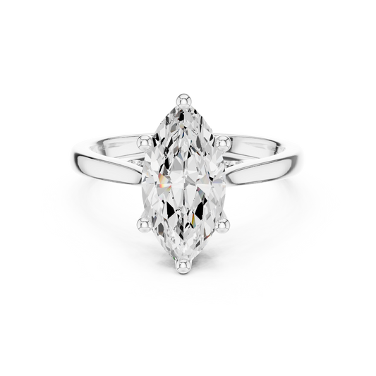 1.9 Carat Elegant Marquise Cut Moissanite Ring