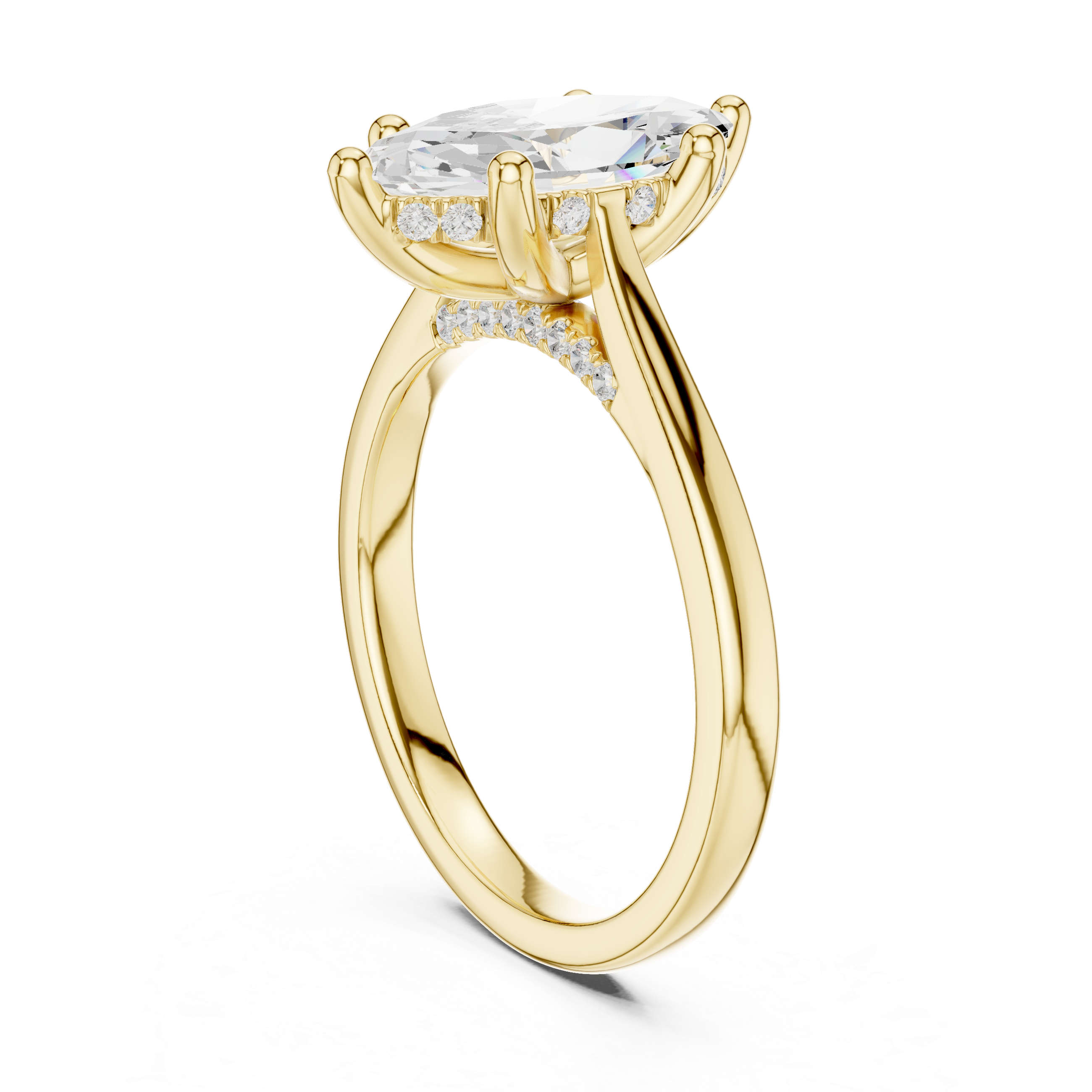 1.9 Carat Elegant Marquise Cut Moissanite Ring