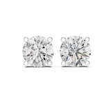 4 Carat Luxury Round Cut Moissanite Earrings