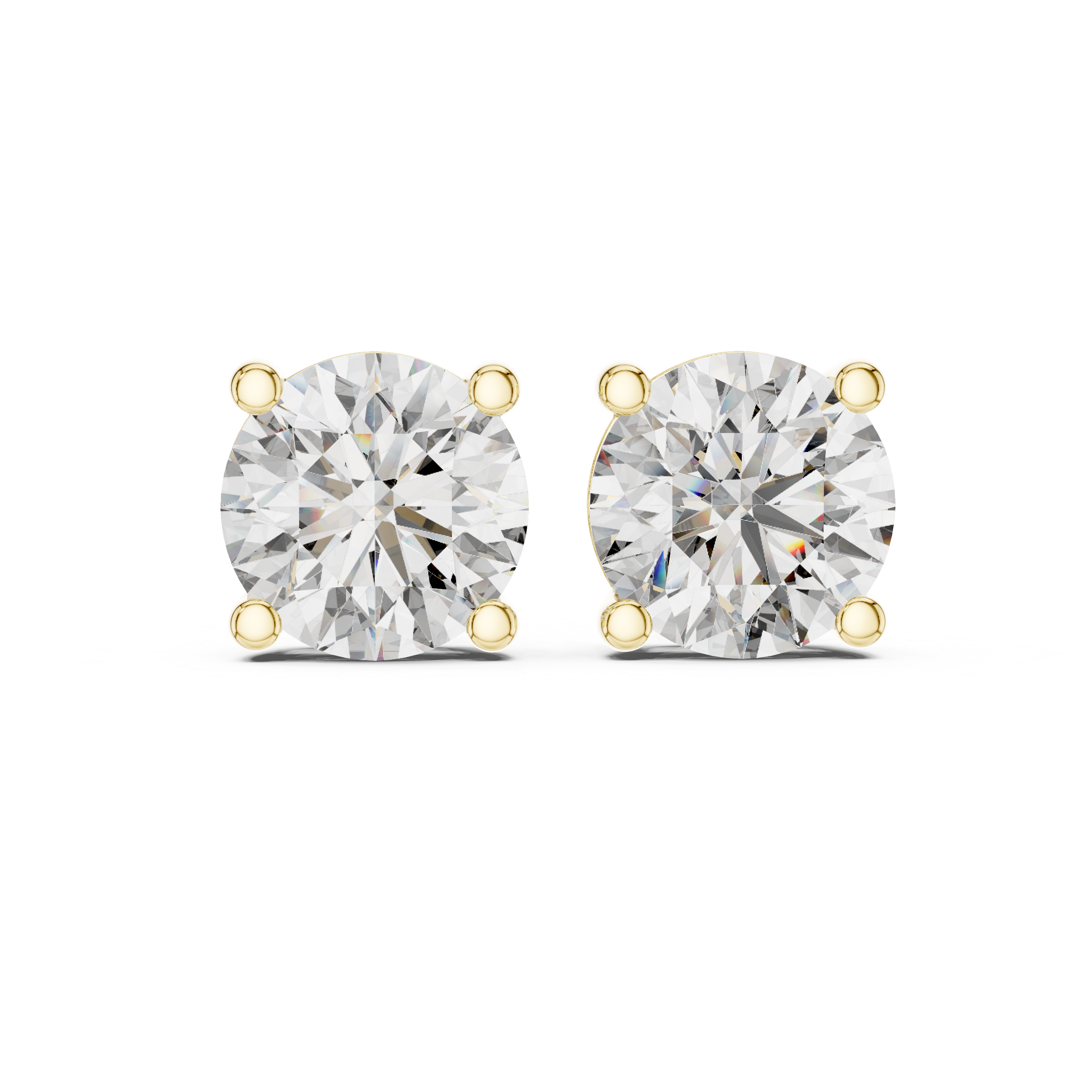 4 Carat Luxury Round Cut Moissanite Earrings