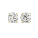 4 Carat Luxury Round Cut Moissanite Earrings