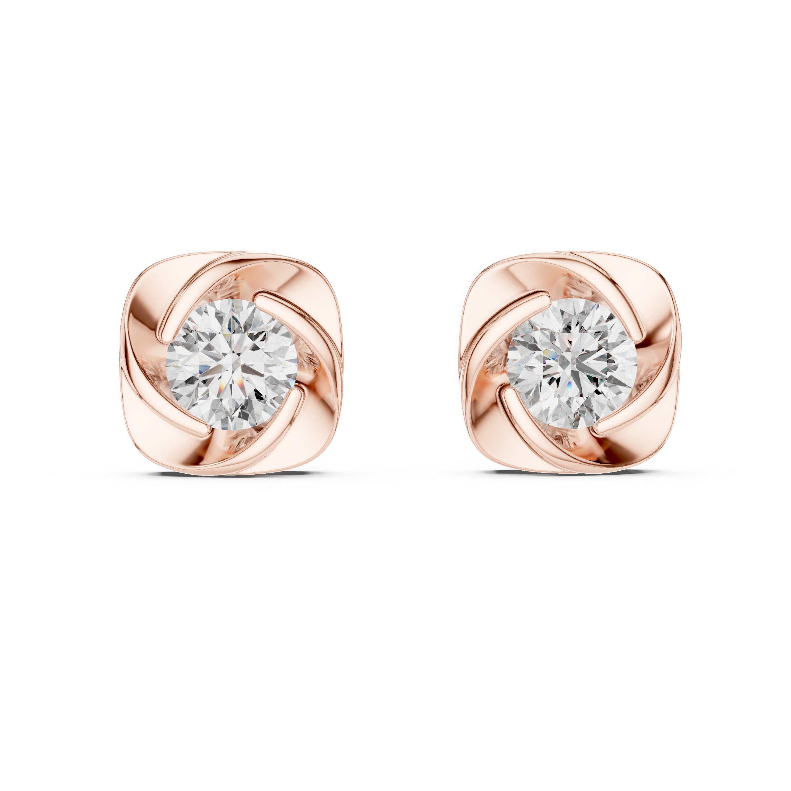1.8 Carat Fancy Round Cut Moissanite Earrings