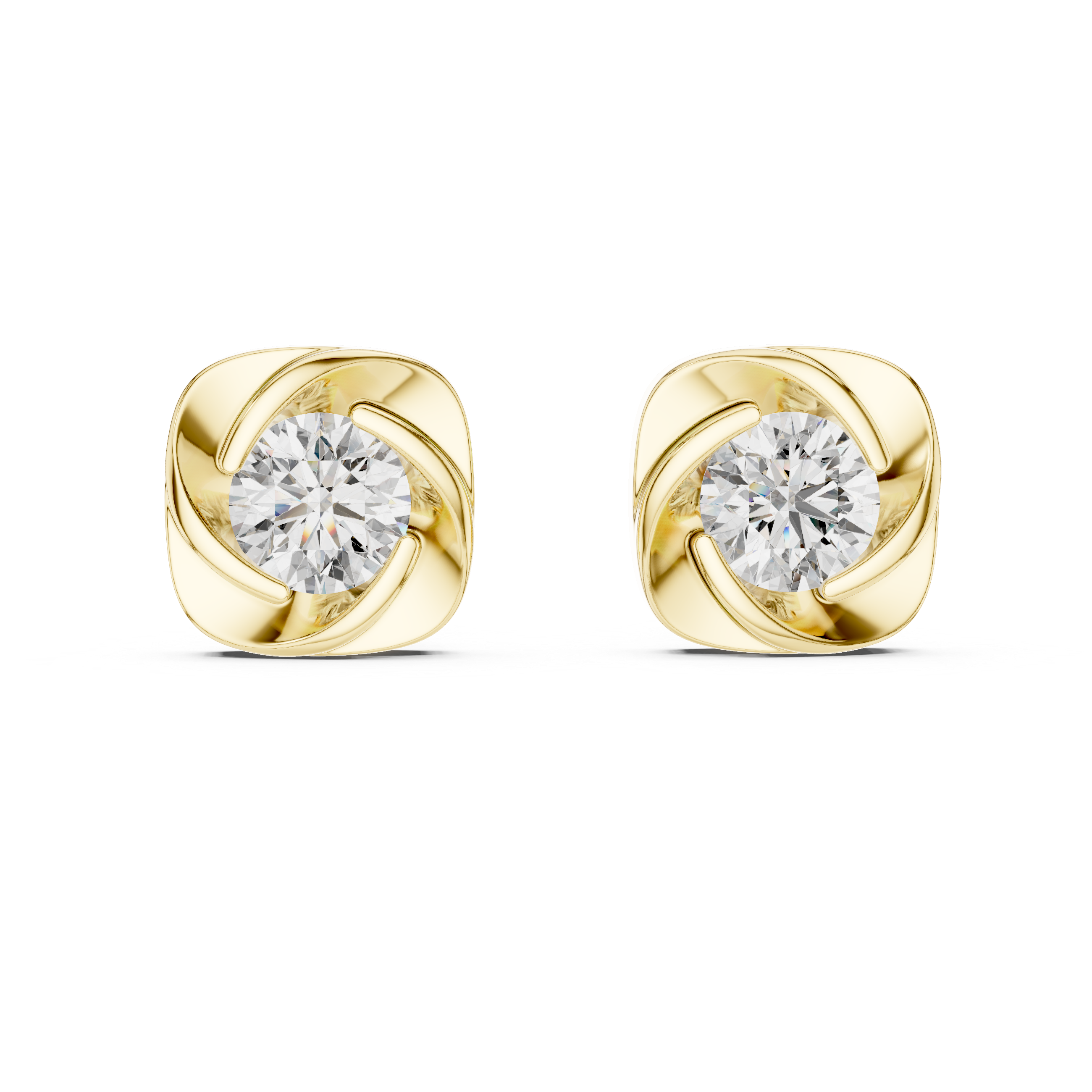1.8 Carat Fancy Round Cut Moissanite Earrings