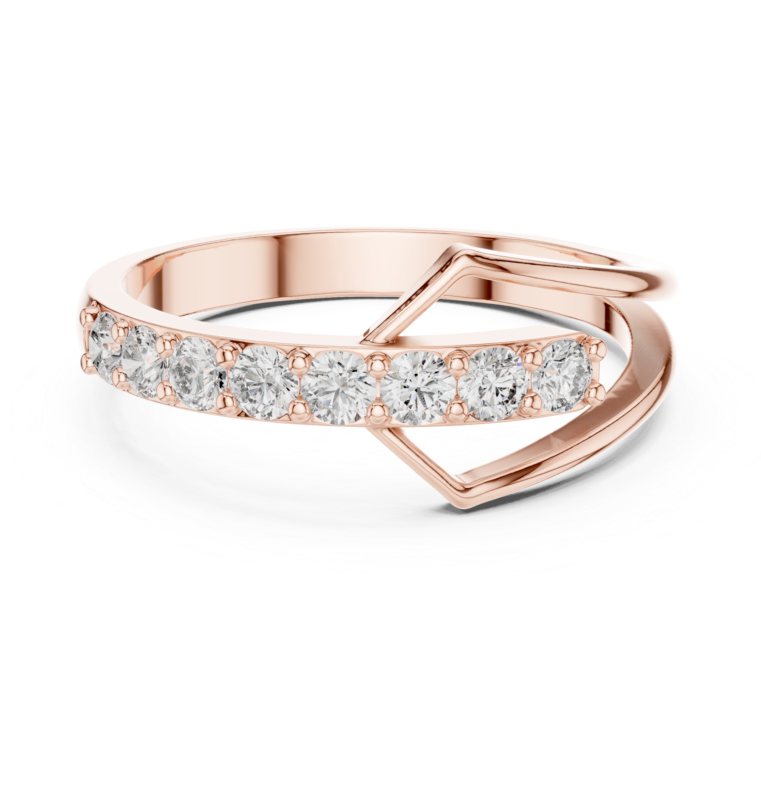 2.5 mm & 8.16 mm Designer Moissanite Ring