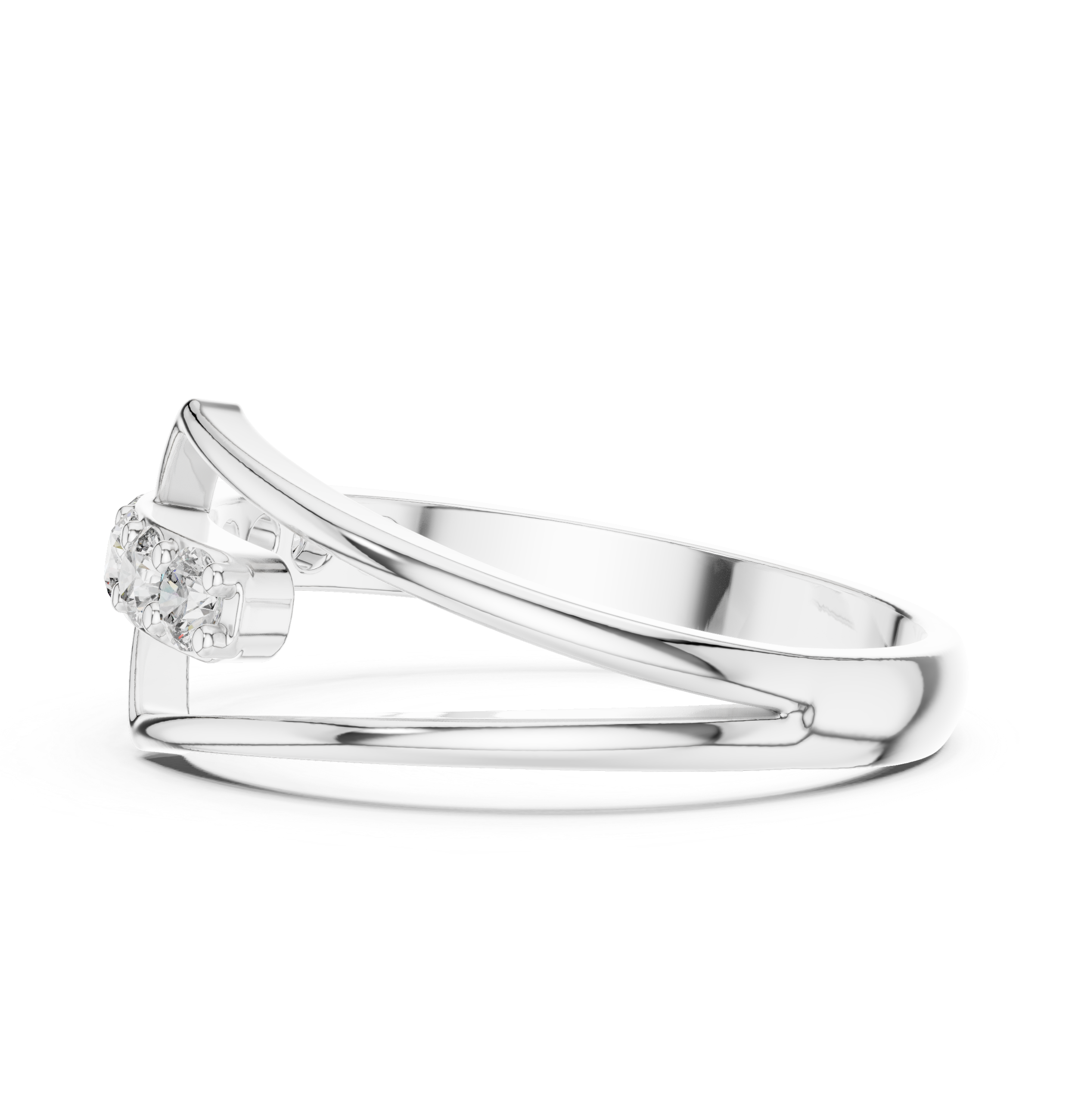 2.5 mm & 8.16 mm Designer Moissanite Ring