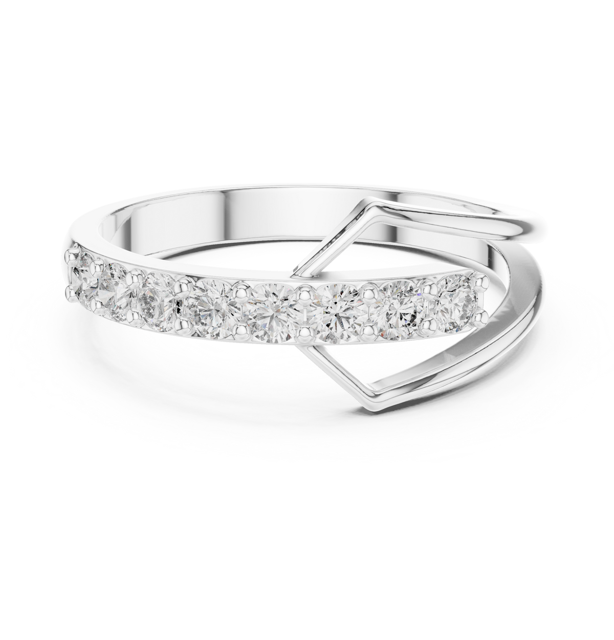 2.5 mm & 8.16 mm Designer Moissanite Ring