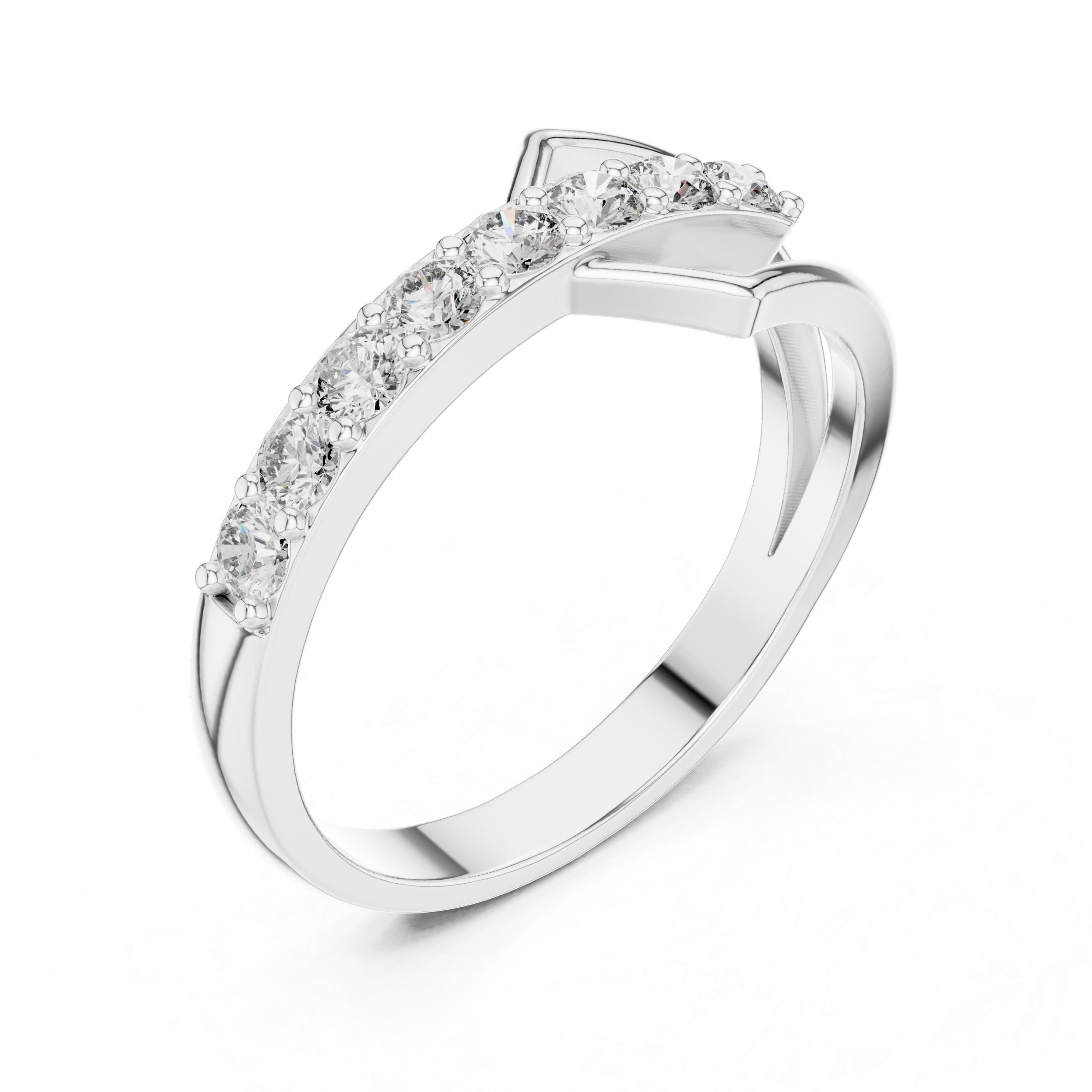 2.5 mm & 8.16 mm Designer Moissanite Ring