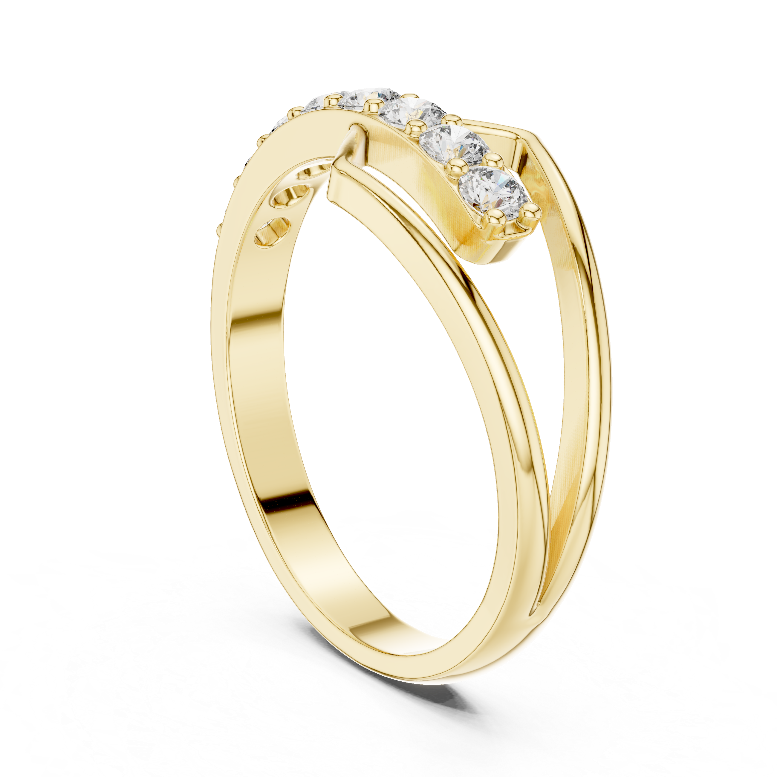 2.5 mm & 8.16 mm Designer Moissanite Ring