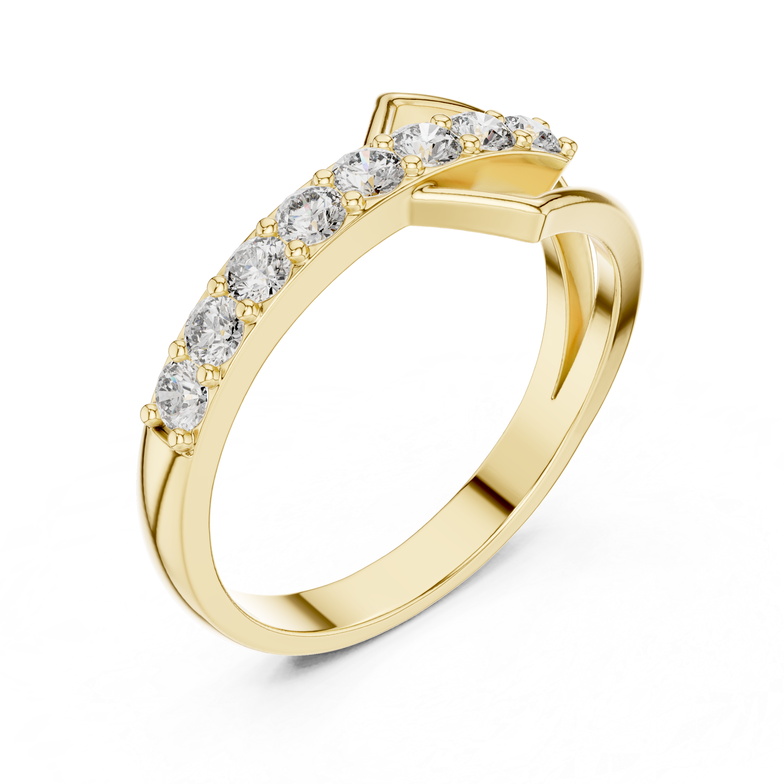 2.5 mm & 8.16 mm Designer Moissanite Ring