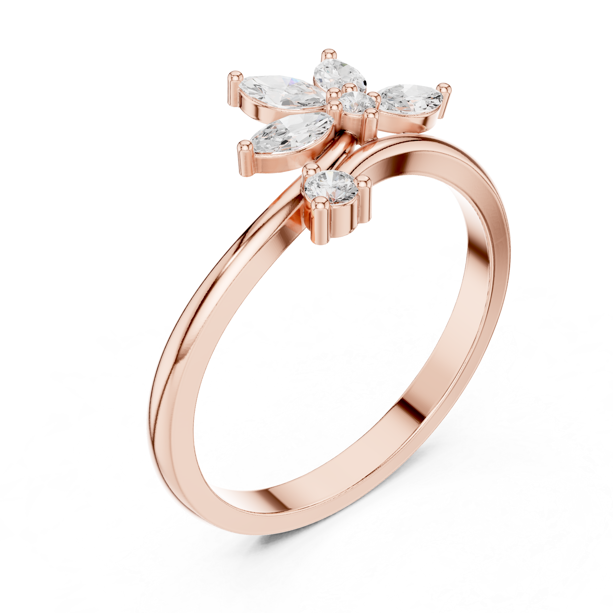 0.26 Carat Marquise Cut Moissanite Ring