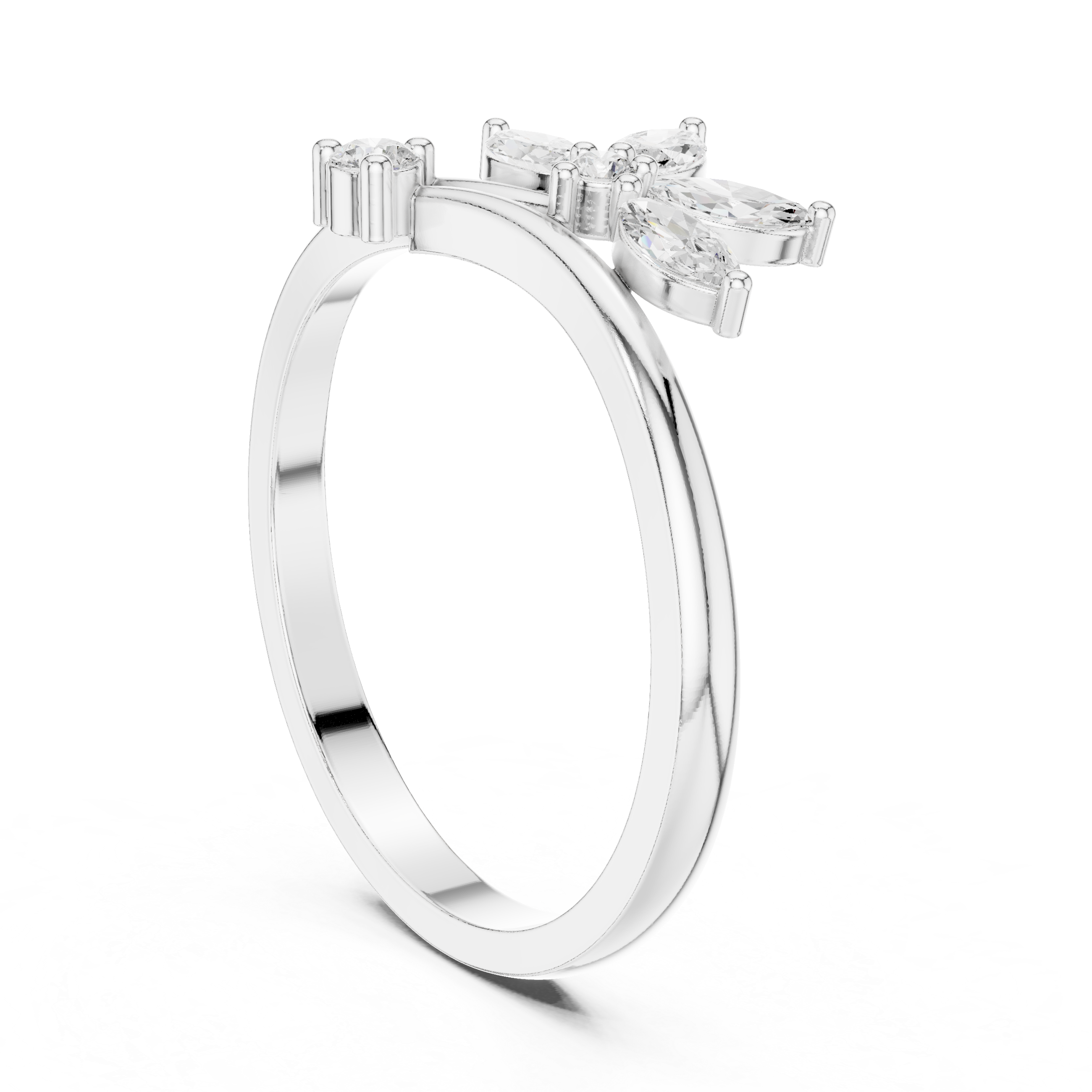 0.26 Carat Marquise Cut Moissanite Ring