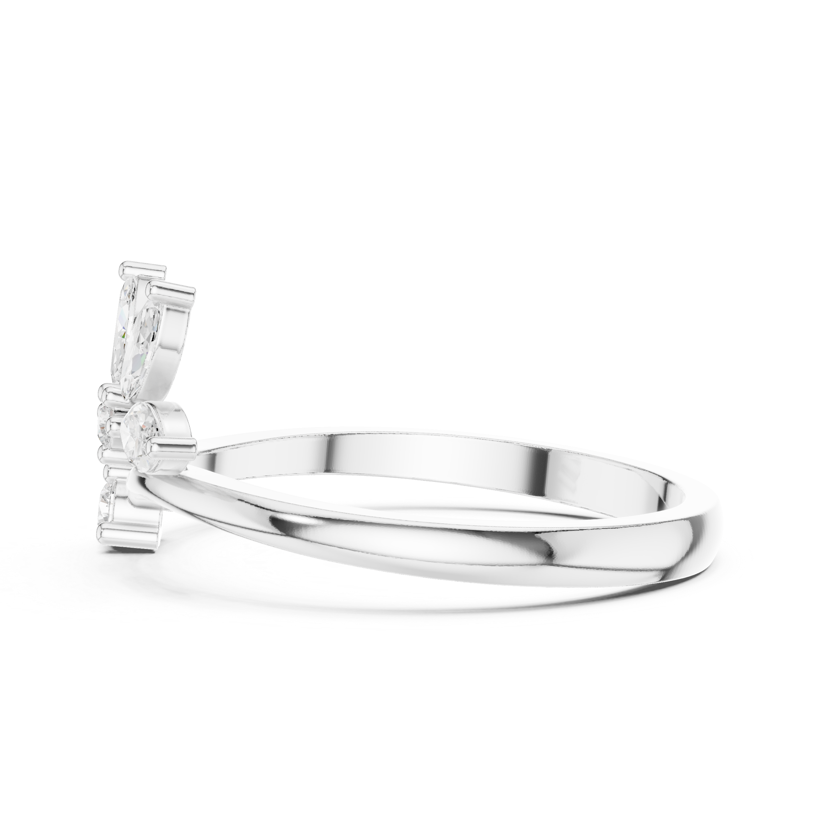 0.26 Carat Marquise Cut Moissanite Ring