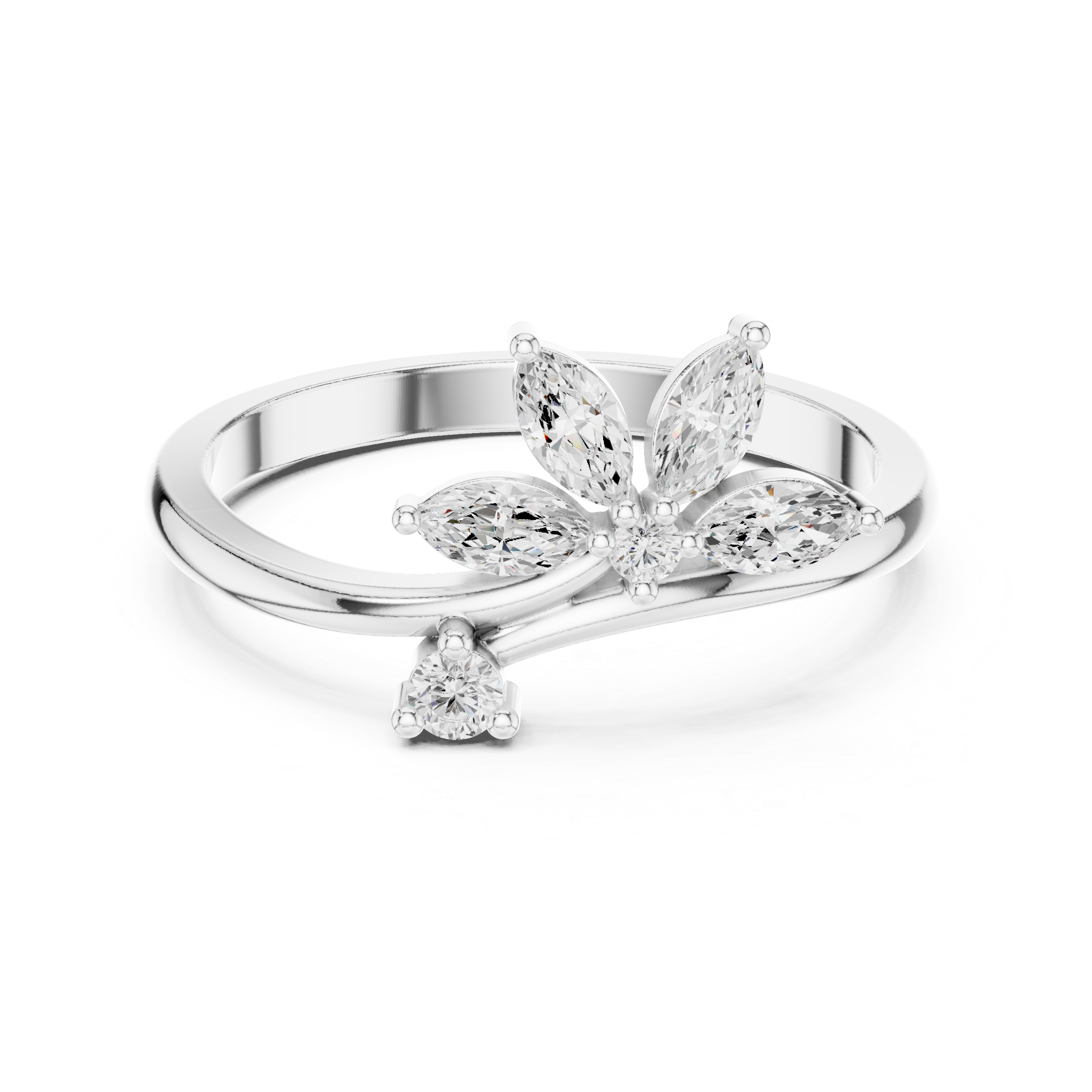 0.26 Carat Marquise Cut Moissanite Ring