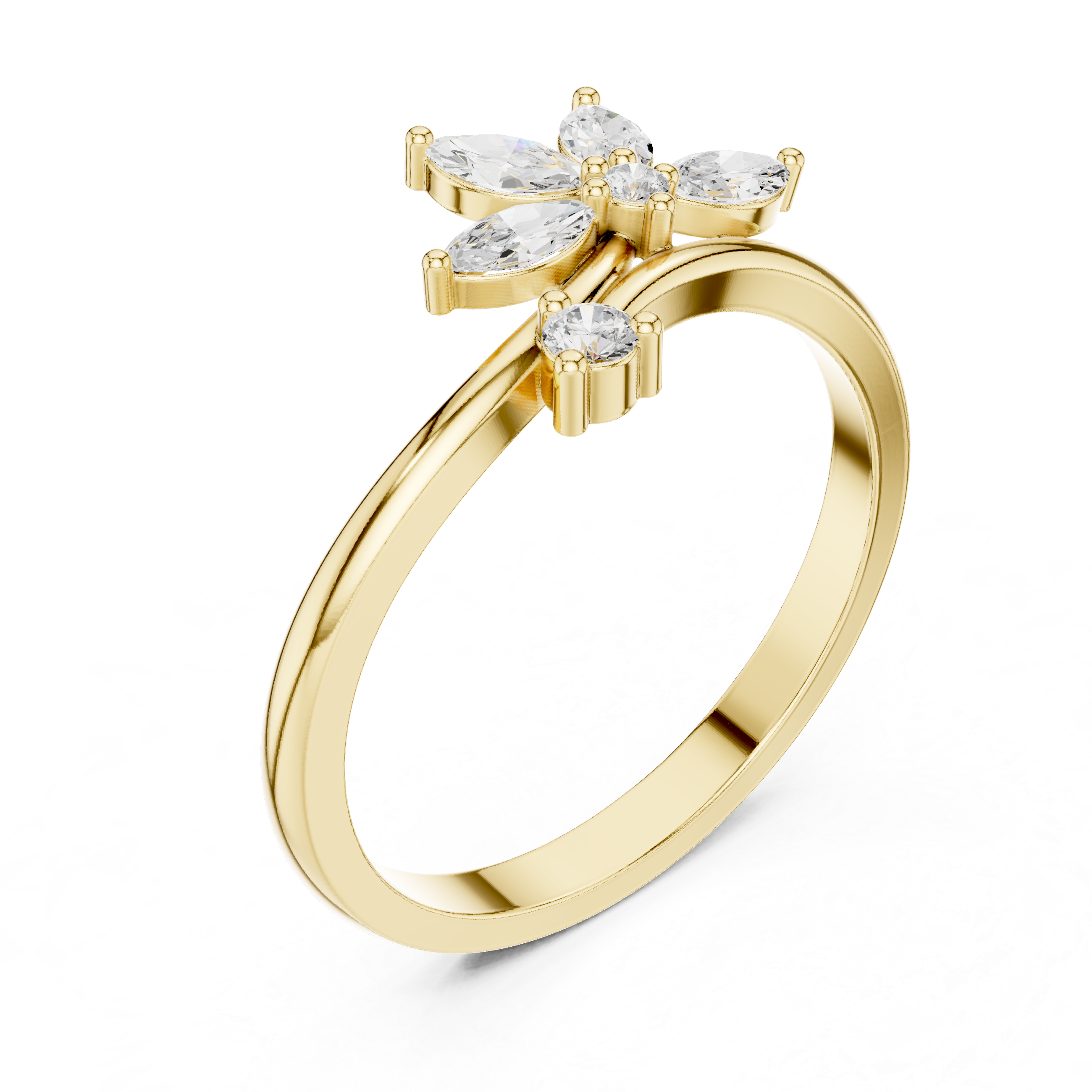 0.26 Carat Marquise Cut Moissanite Ring