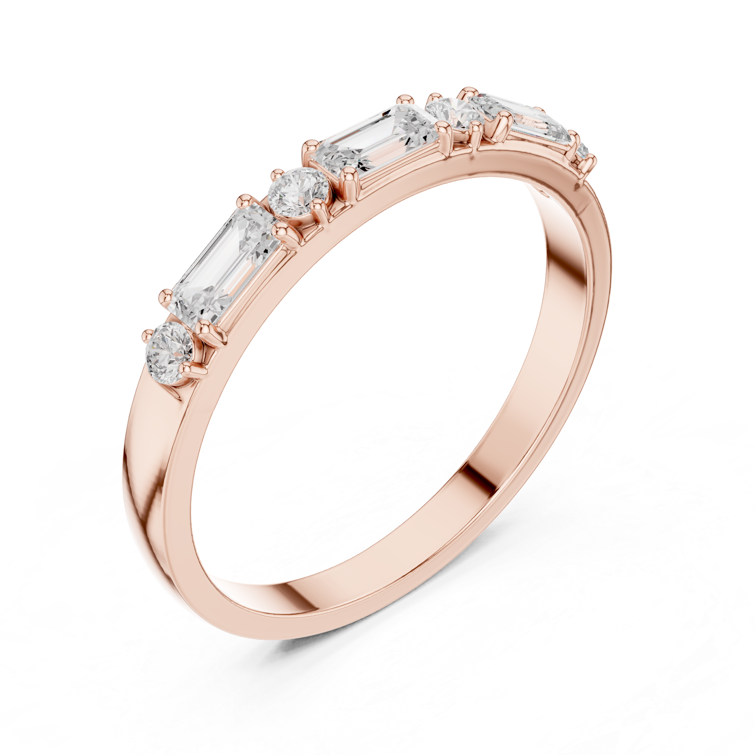 1.9 mm Fancy Moissanite Band