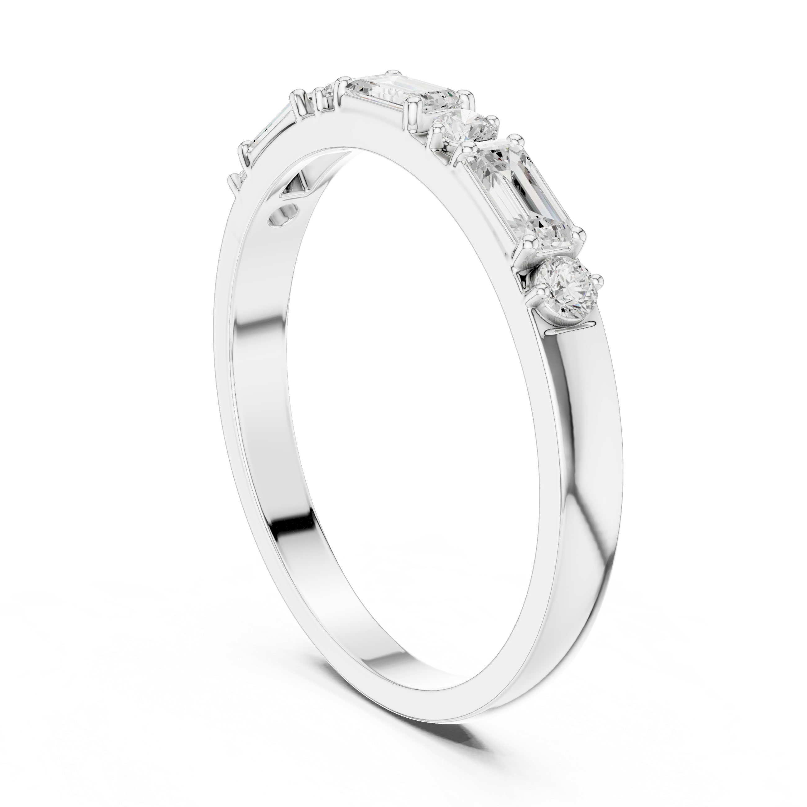 1.9 mm Fancy Moissanite Band