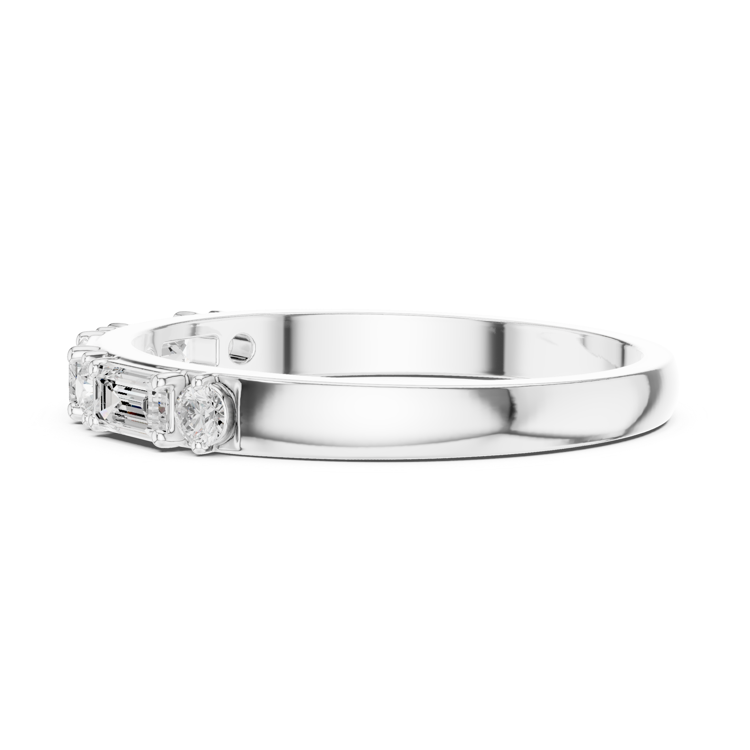 1.9 mm Fancy Moissanite Band
