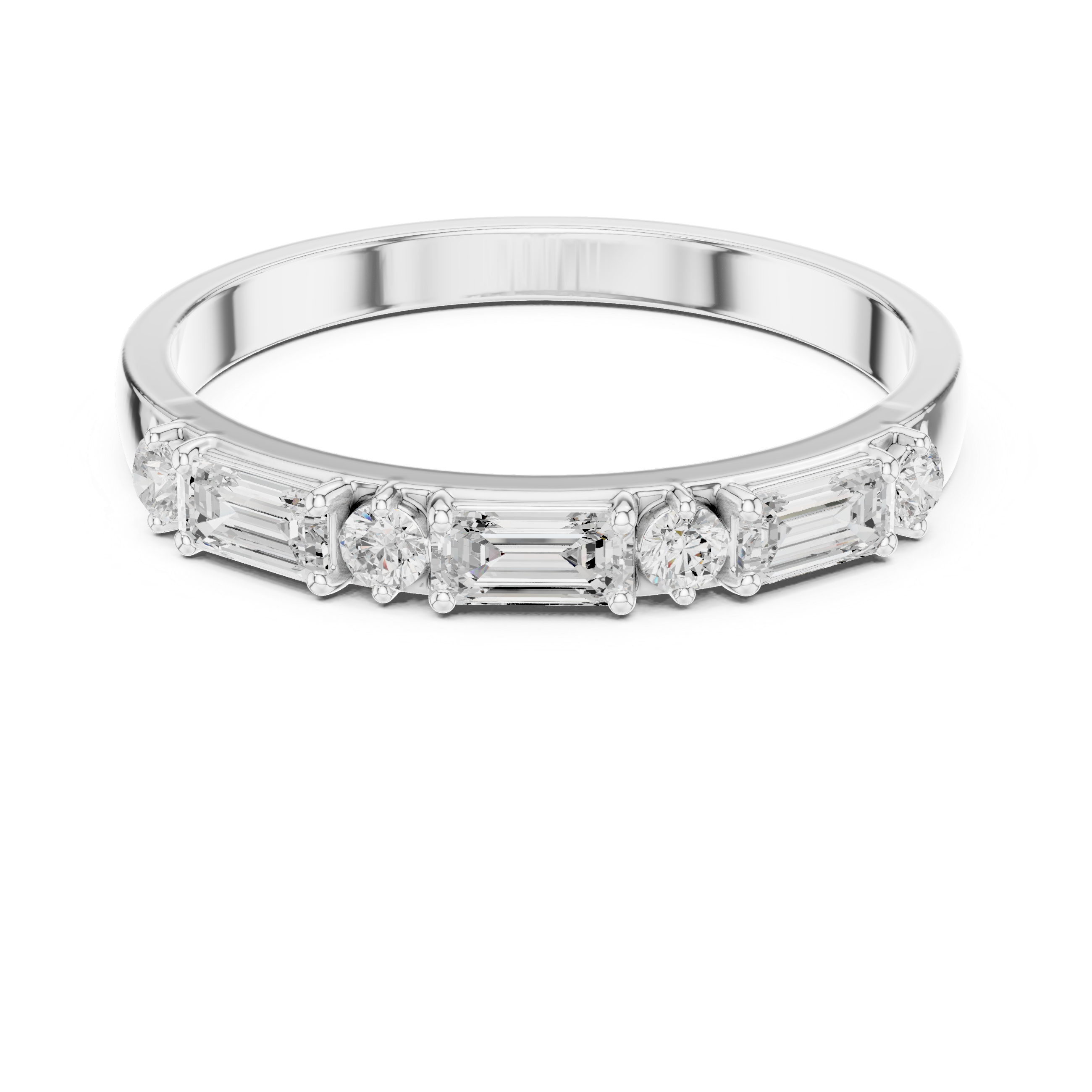 1.9 mm Fancy Moissanite Band