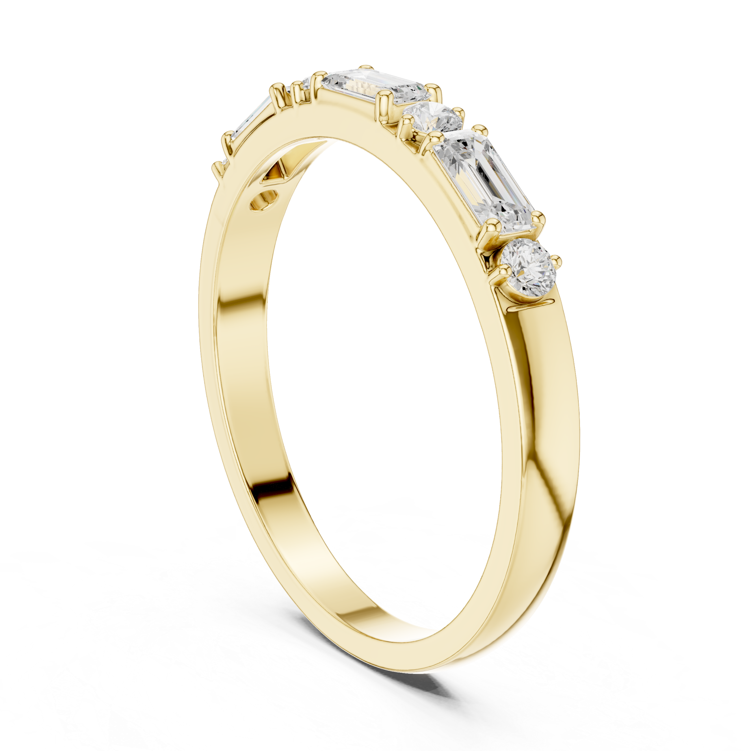1.9 mm Fancy Moissanite Band