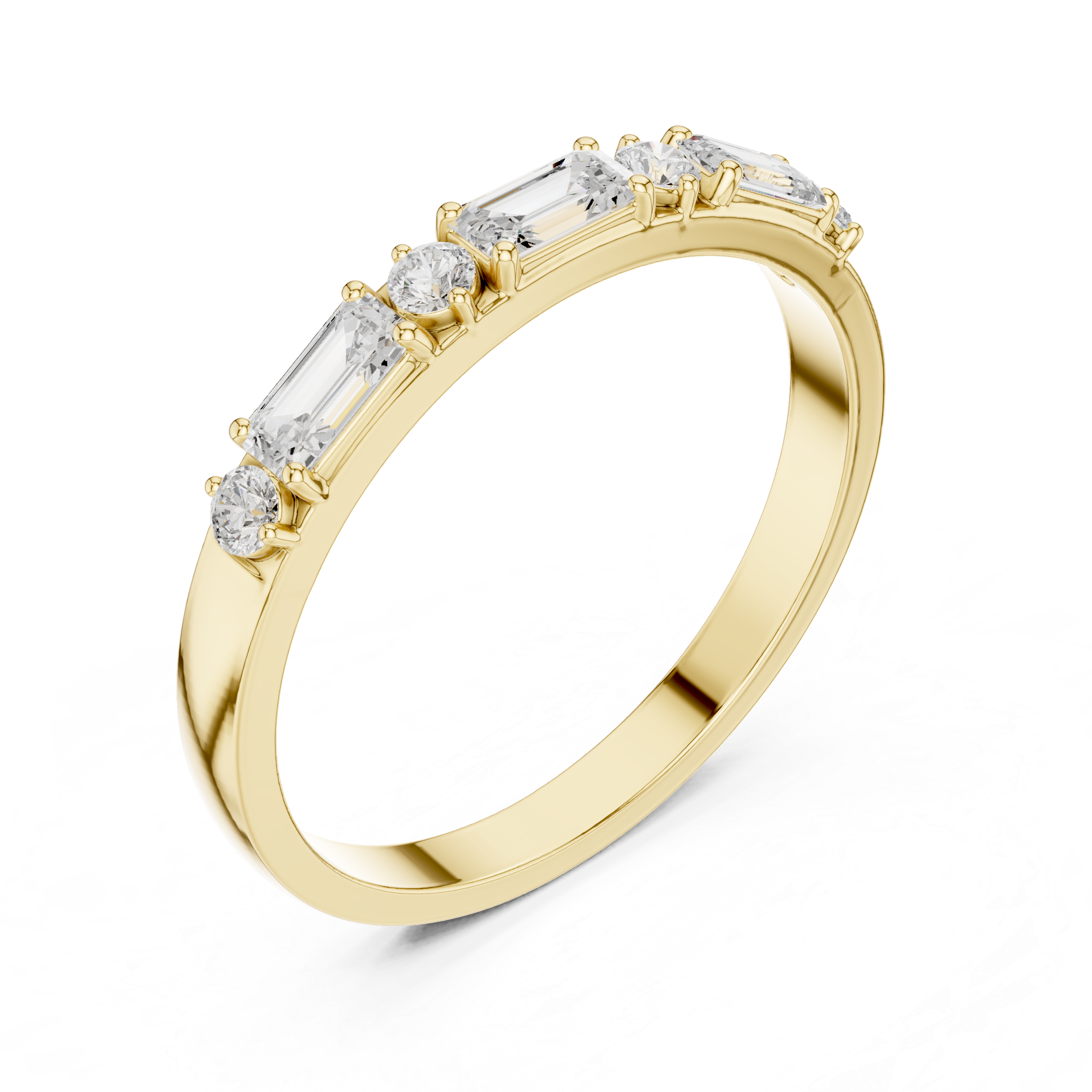 1.9 mm Fancy Moissanite Band