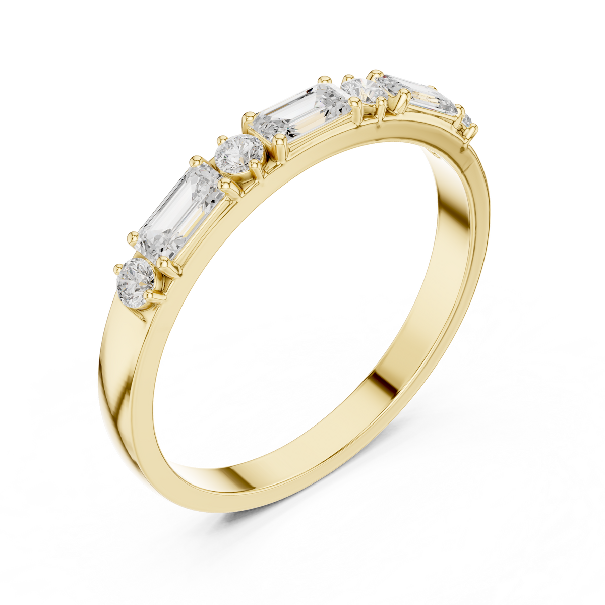 1.9 mm Fancy Moissanite Band