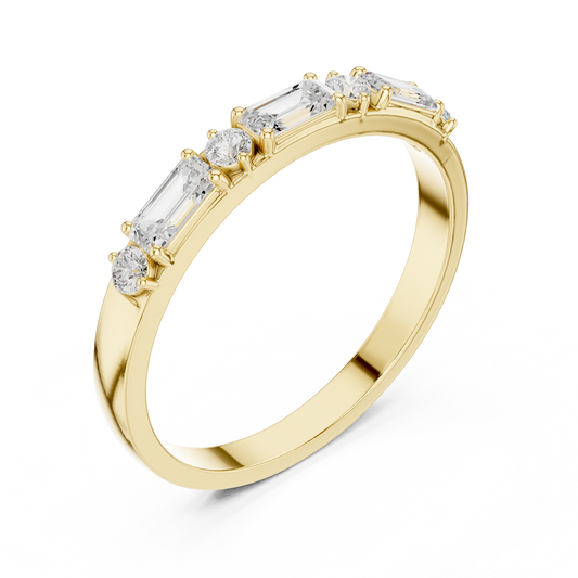 1.9 mm Fancy Moissanite Band