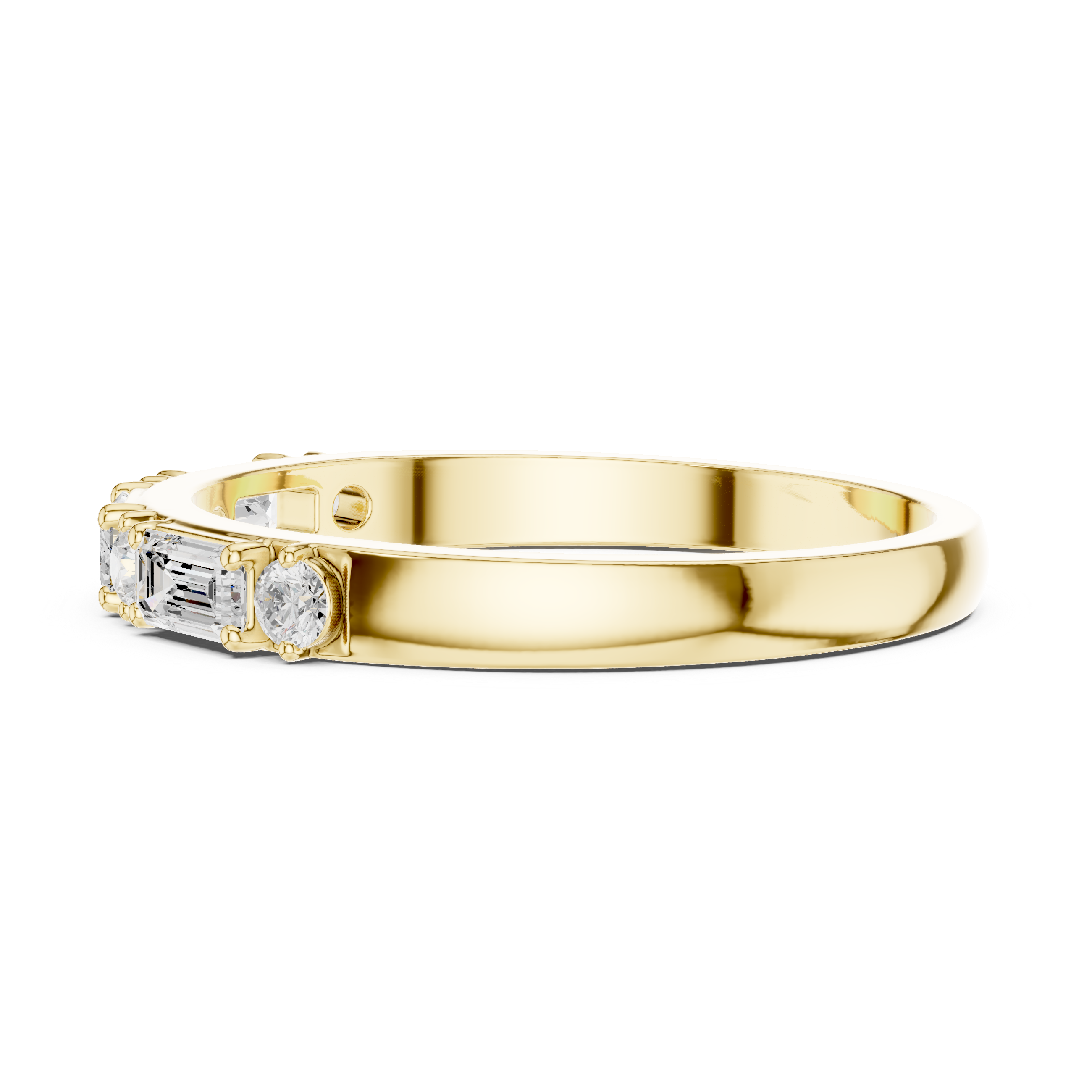 1.9 mm Fancy Moissanite Band