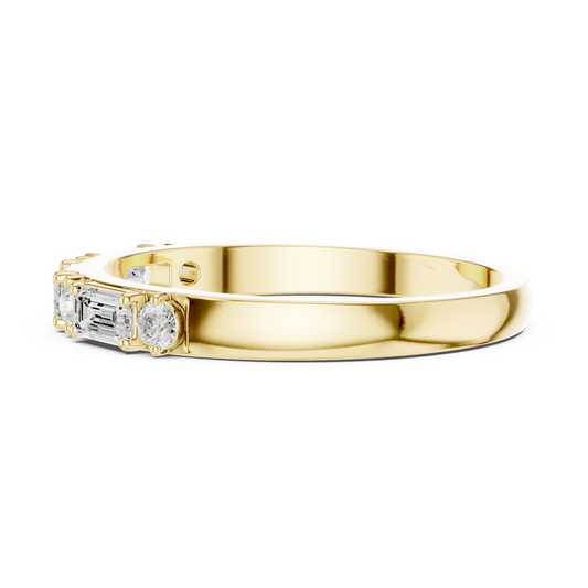 1.9 mm Fancy Moissanite Band
