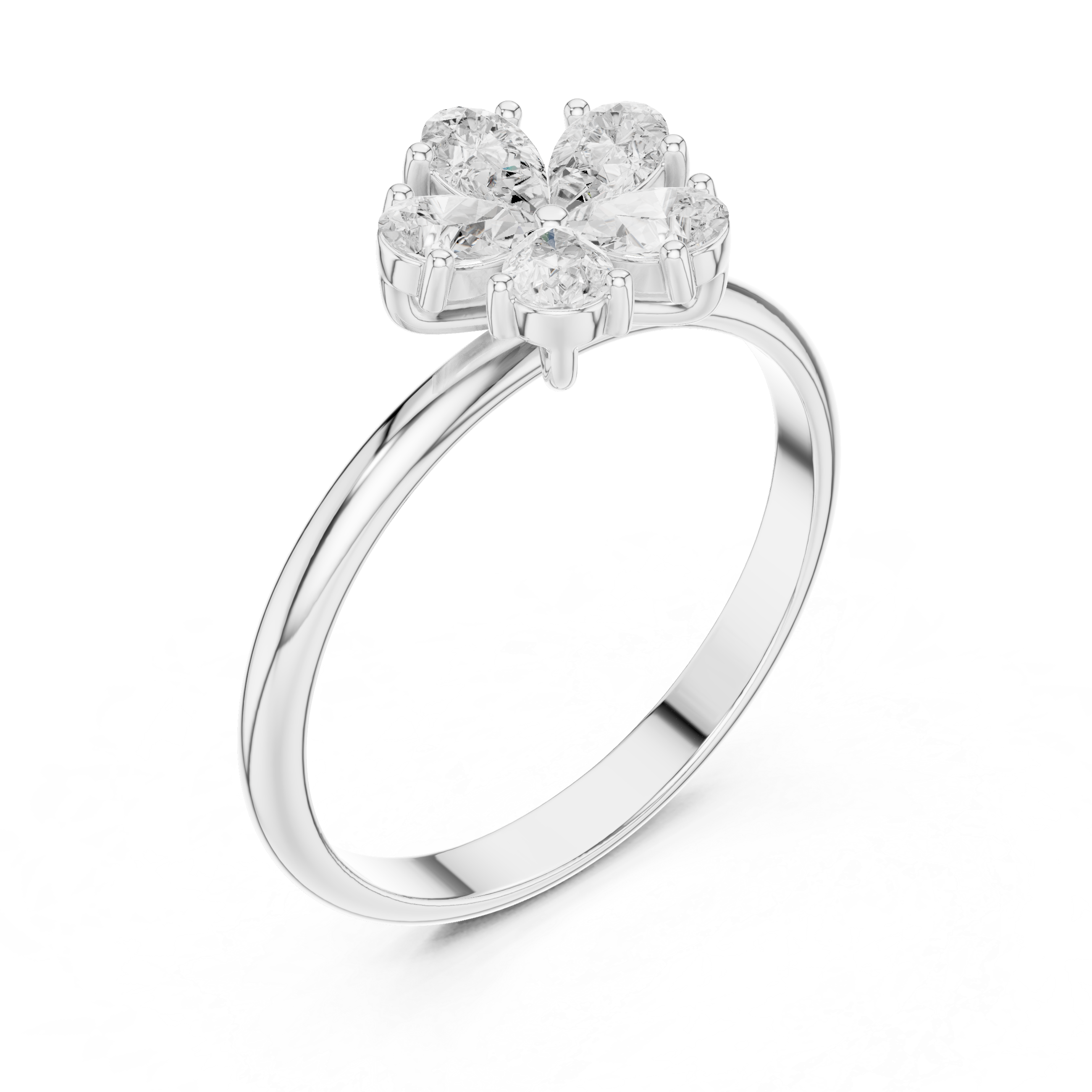 0.46 Carat Louis Vuitton Inspired Fine Moissanite Ring