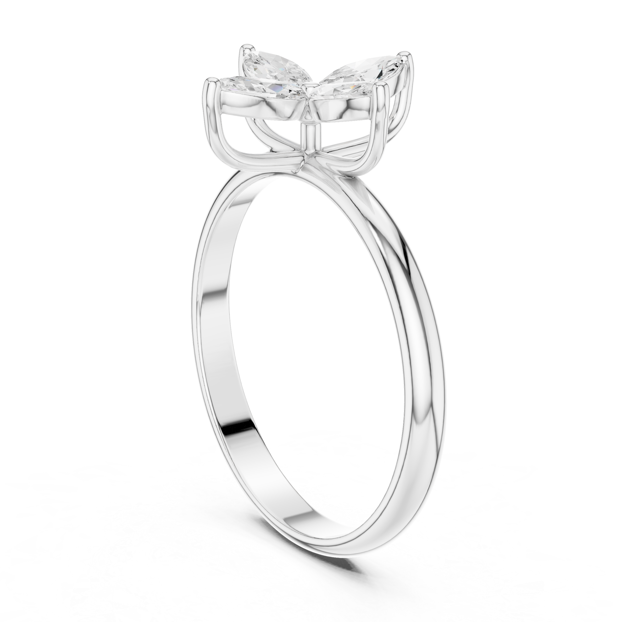 0.41 Carat Louis Vuitton Inspired Fine Moissanite Ring