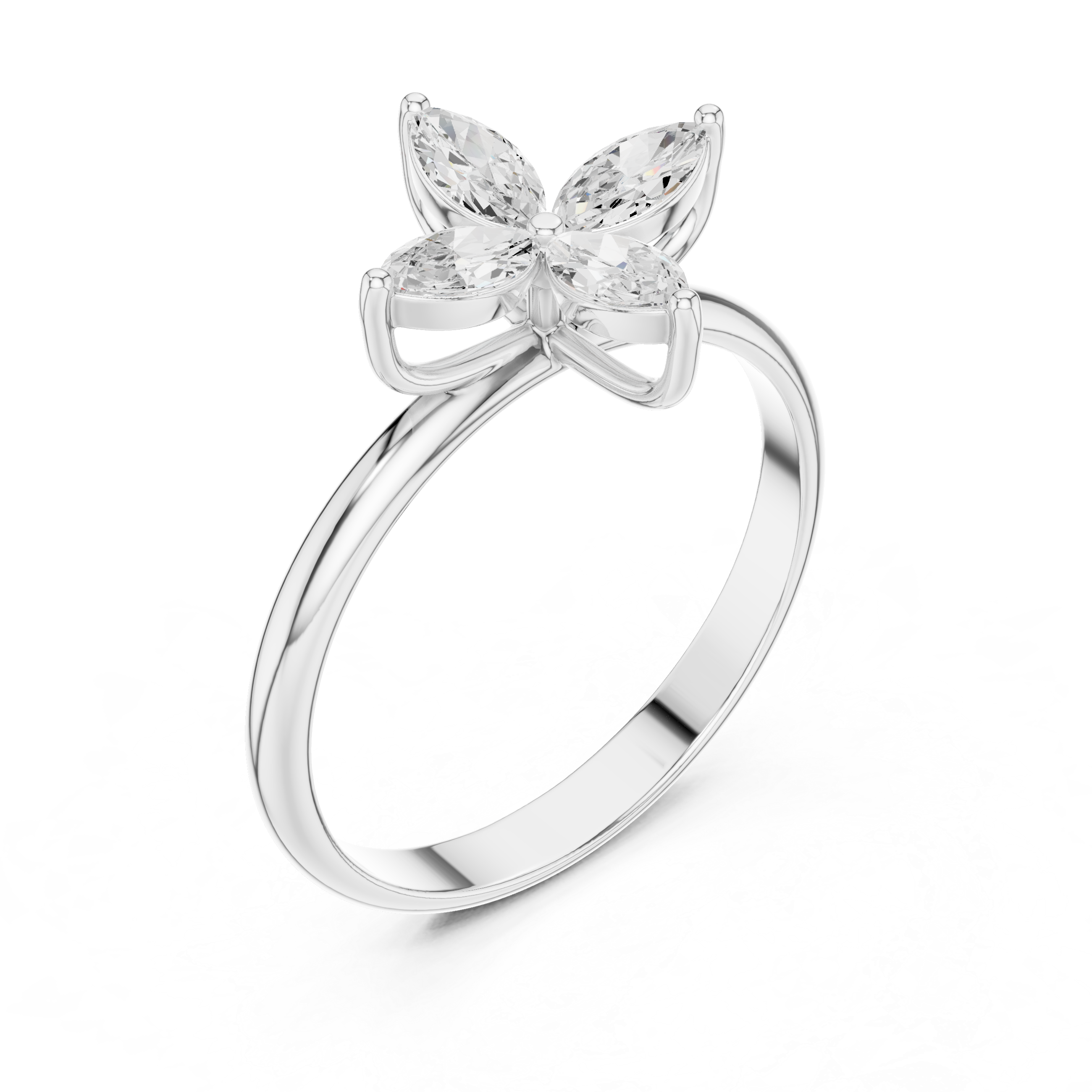 0.41 Carat Louis Vuitton Inspired Fine Moissanite Ring