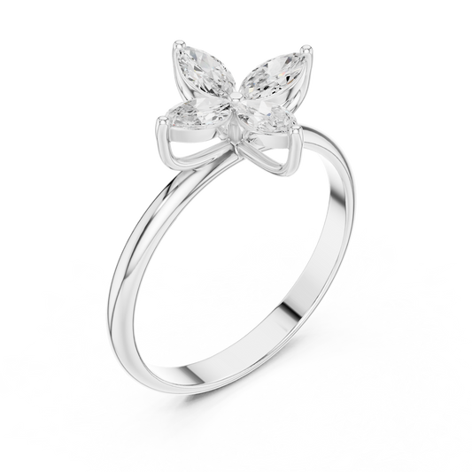0.41 Carat Louis Vuitton Inspired Fine Moissanite Ring