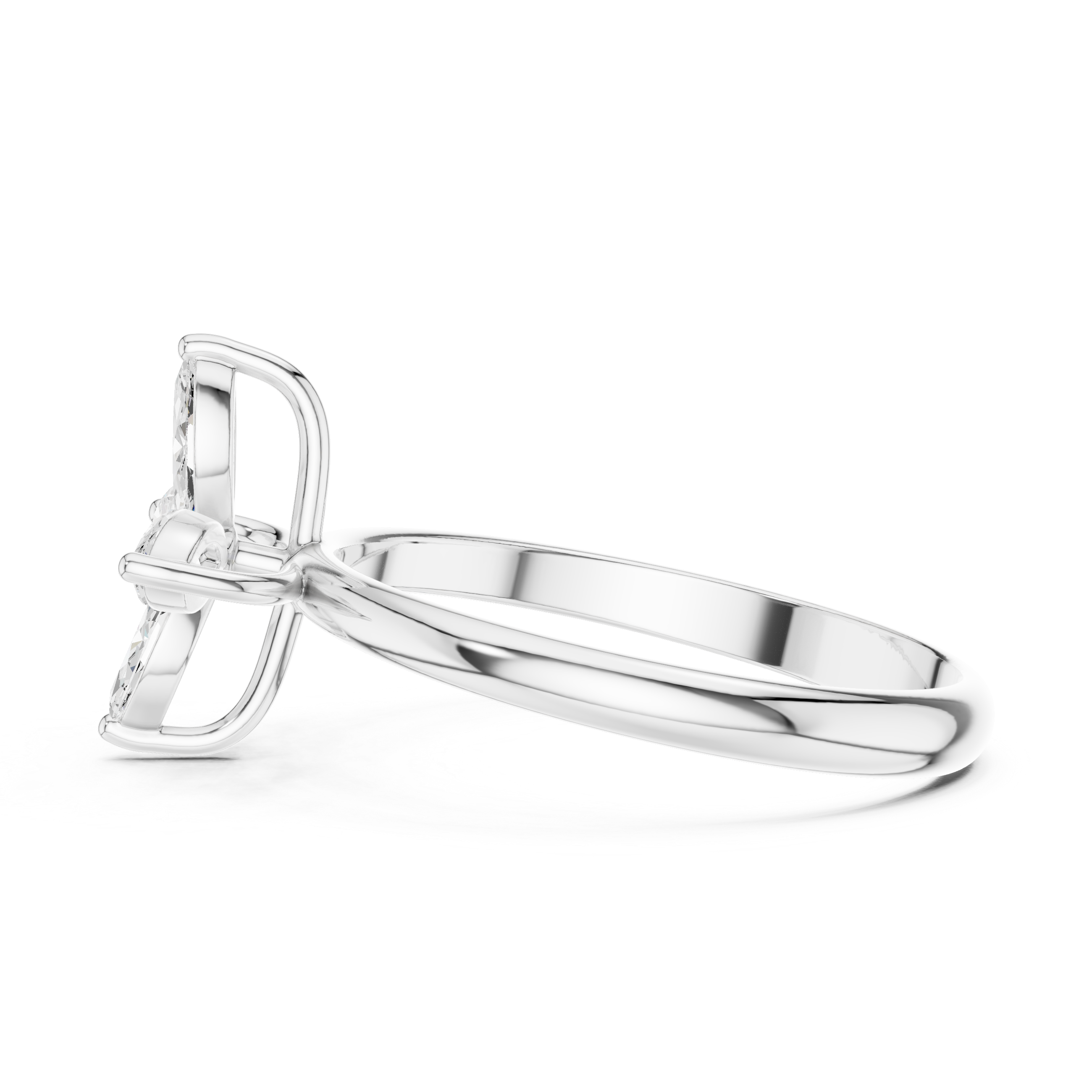 0.41 Carat Louis Vuitton Inspired Fine Moissanite Ring