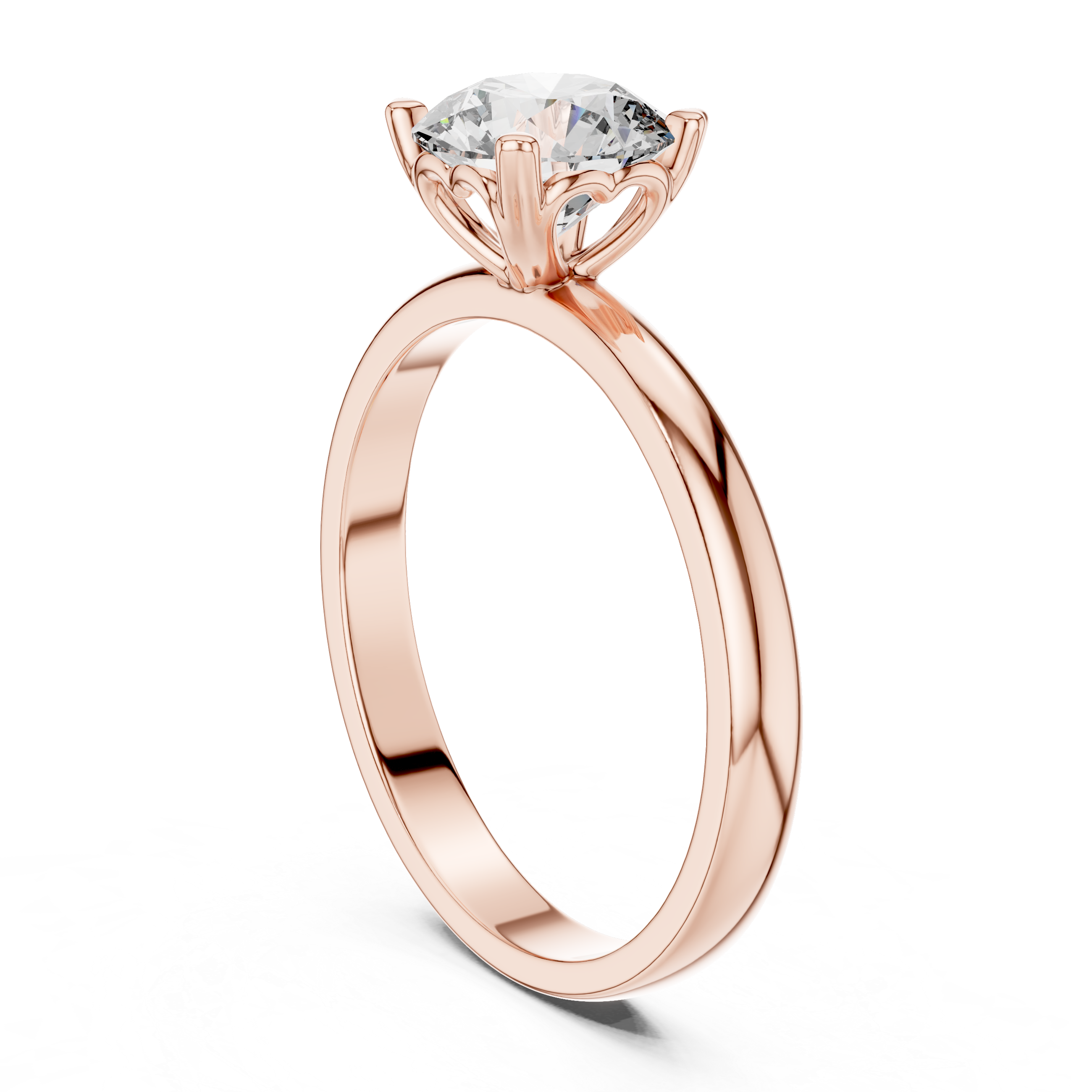 1 Carat Delicate Round Cut Moissanite Ring