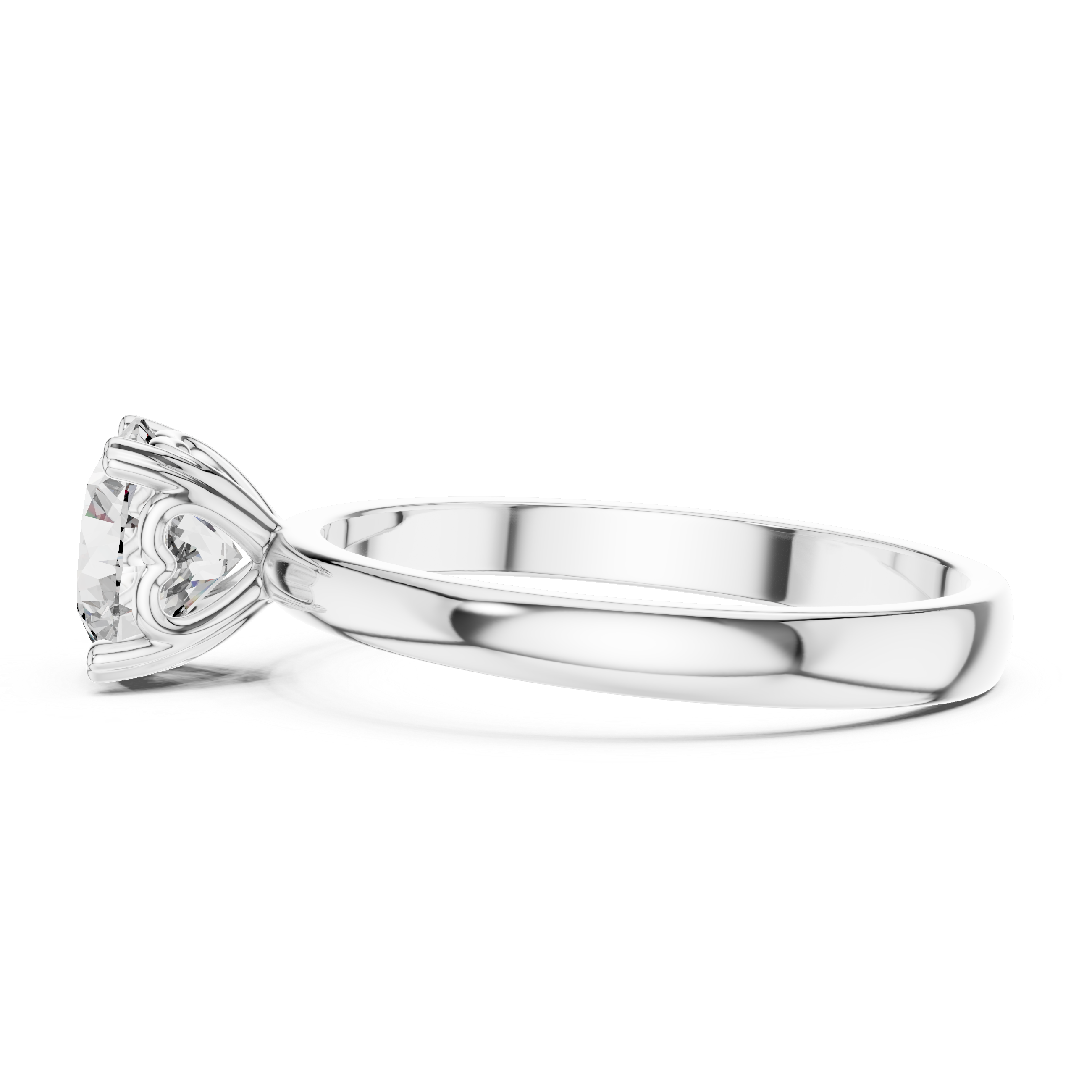 1 Carat Delicate Round Cut Moissanite Ring
