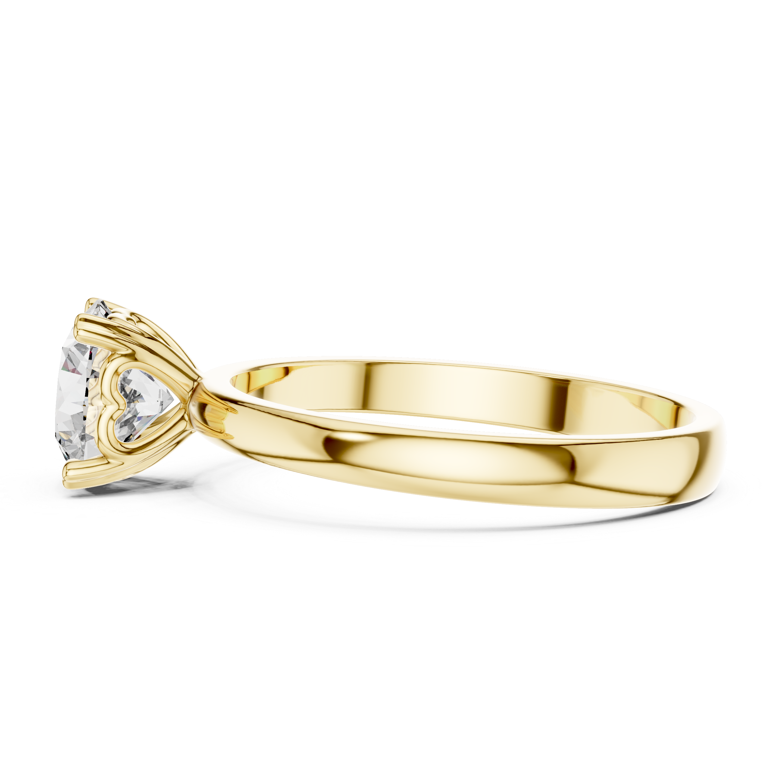1 Carat Delicate Round Cut Moissanite Ring