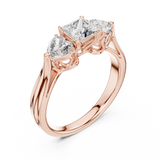 1.2 Carat Lucent Princess & Heart Cut Moissanite Ring