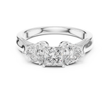 1.2 Carat Lucent Princess & Heart Cut Moissanite Ring