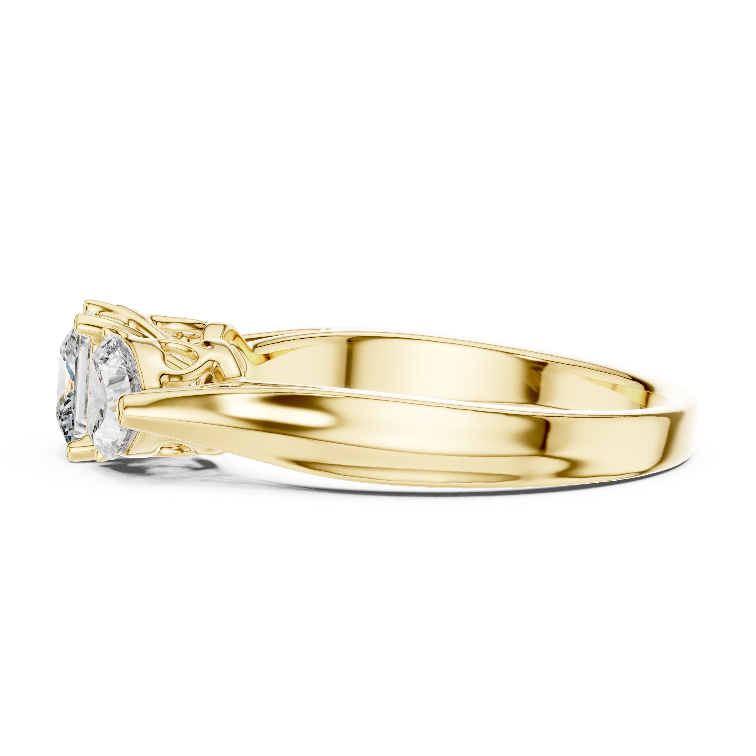 1.2 Carat Lucent Princess & Heart Cut Moissanite Ring