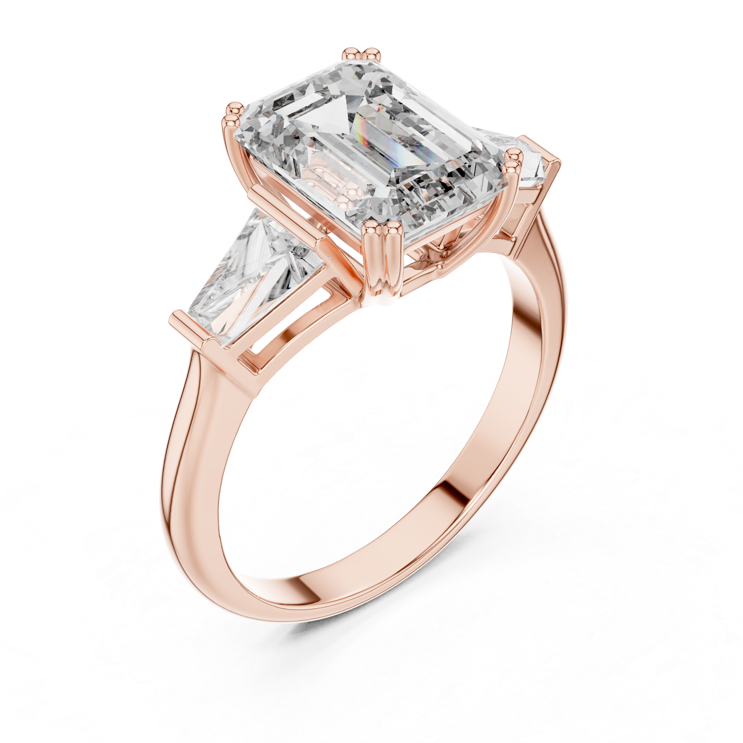 3.6 Carat Lux Emerald Cut Moissanite Ring