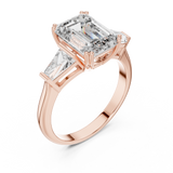 3.6 Carat Lux Emerald Cut Moissanite Ring