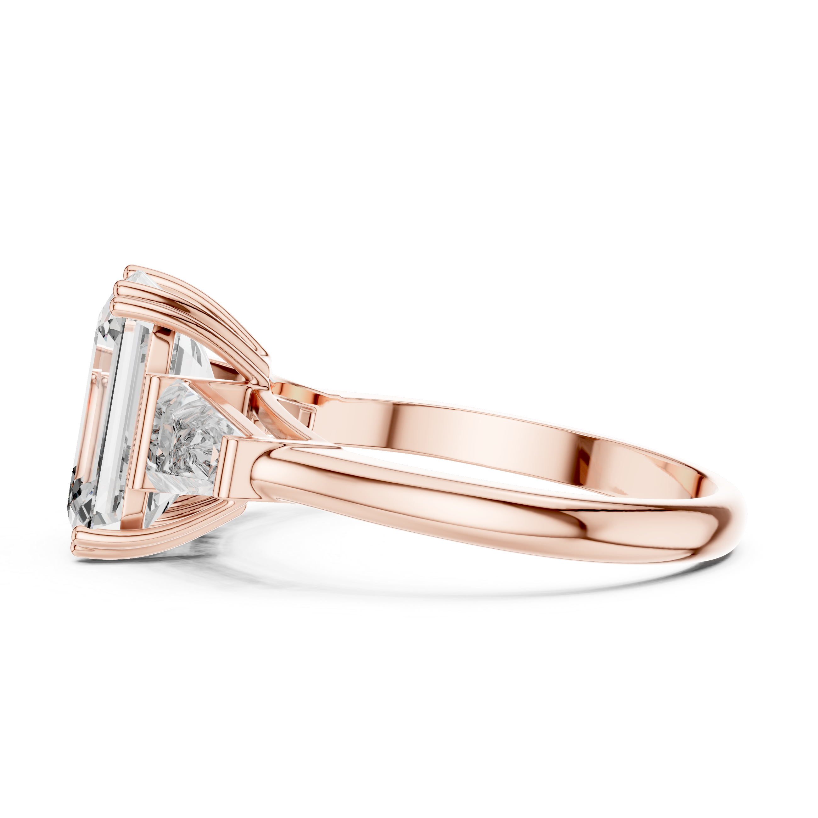 3.6 Carat Lux Emerald Cut Moissanite Ring