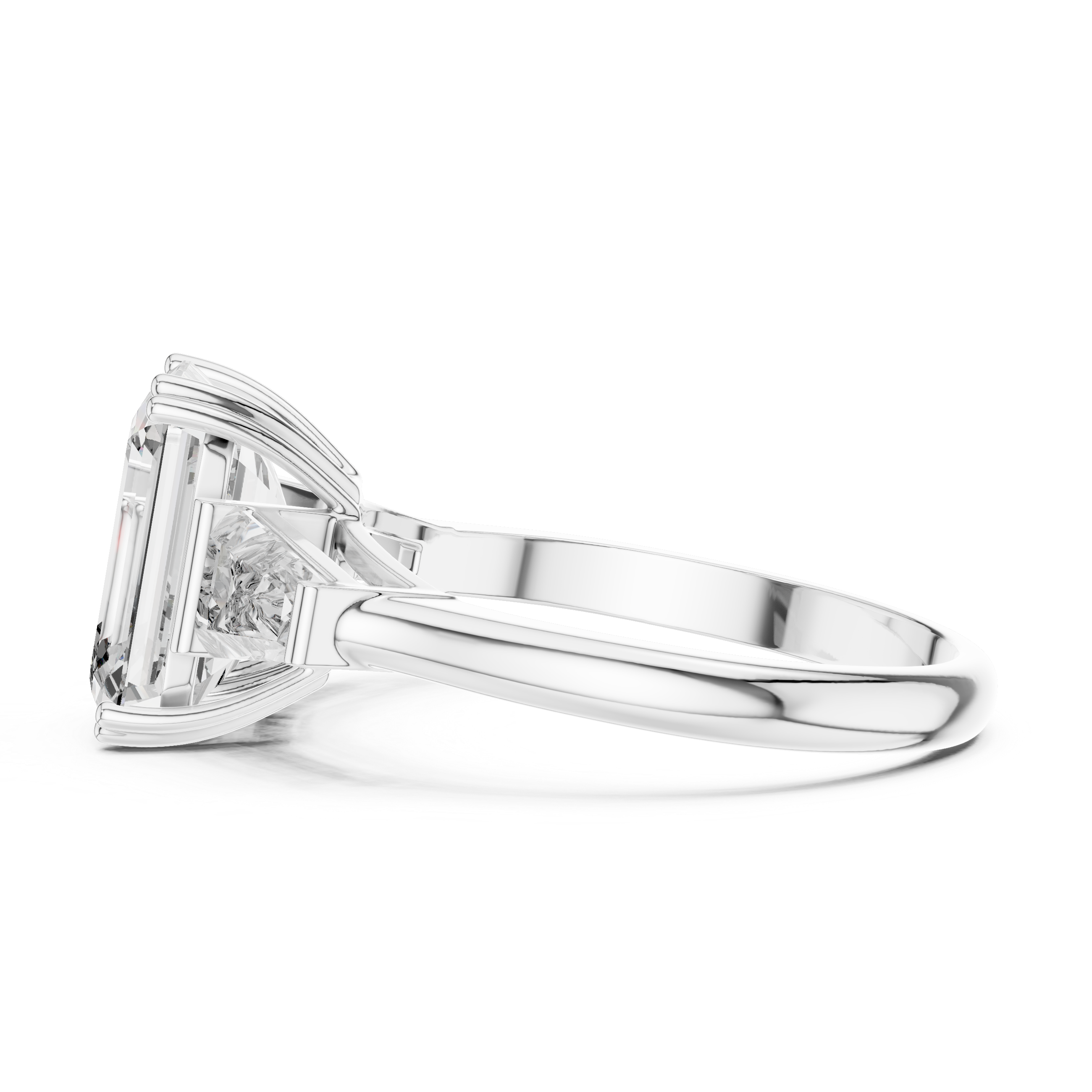 3.6 Carat Lux Emerald Cut Moissanite Ring