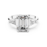 3.6 Carat Lux Emerald Cut Moissanite Ring