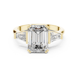 3.6 Carat Lux Emerald Cut Moissanite Ring