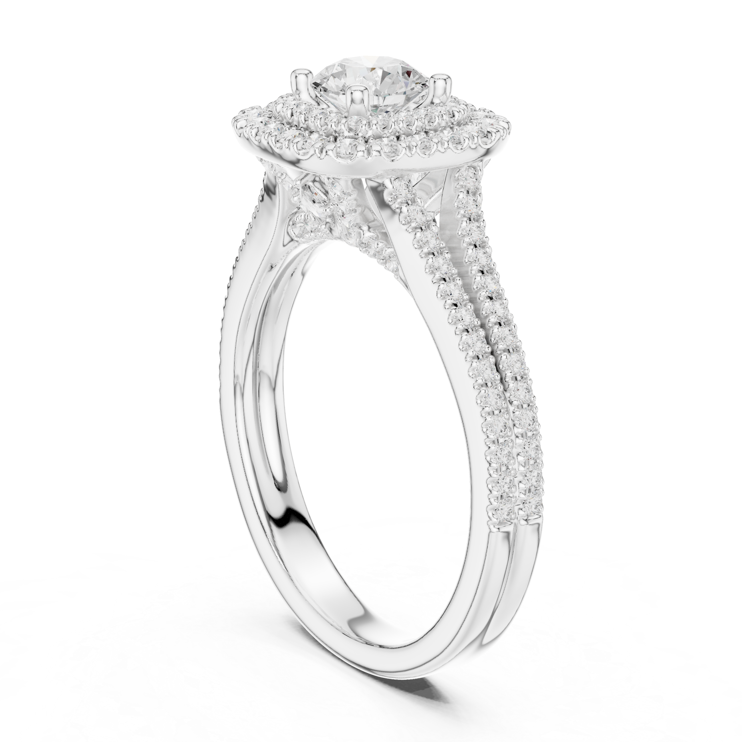 1.3 Carat Vintage Inspired Round Cut Moissanite Ring