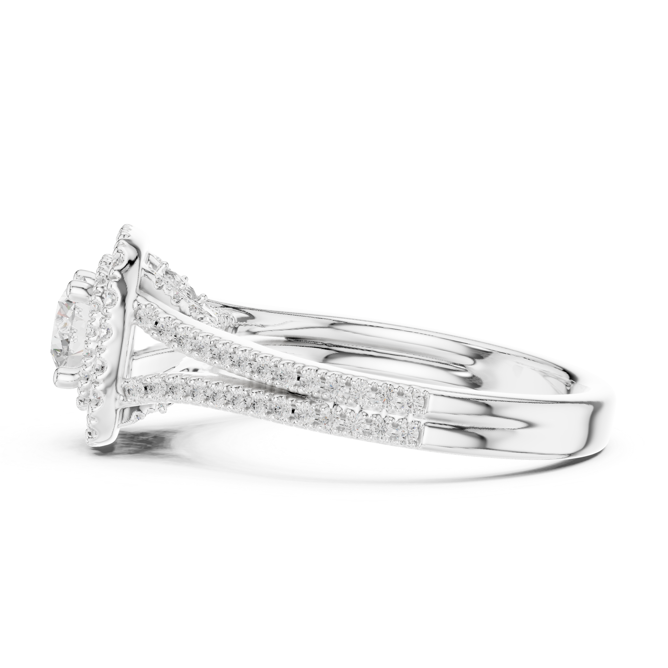 1.3 Carat Vintage Inspired Round Cut Moissanite Ring