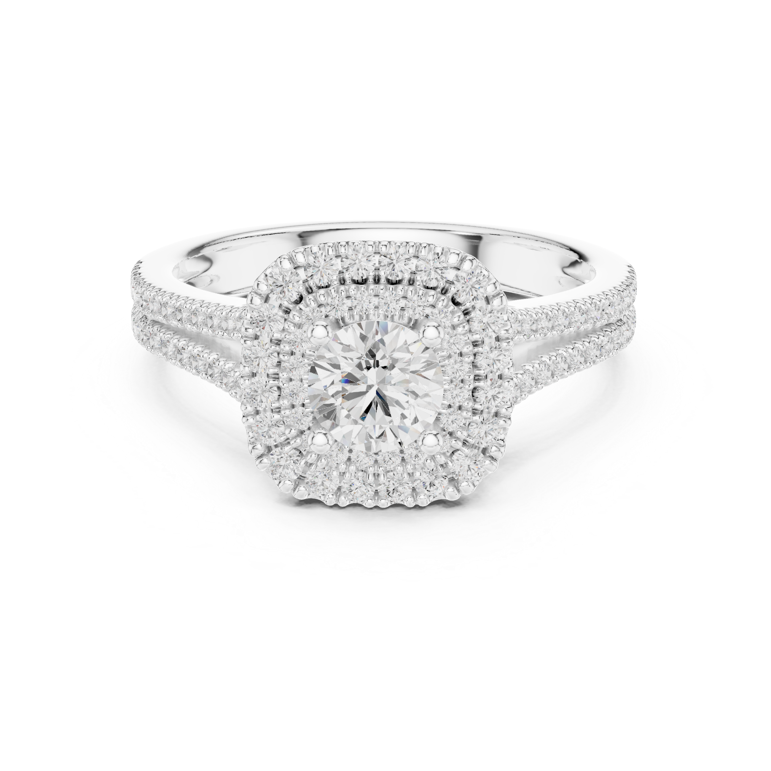 1.3 Carat Vintage Inspired Round Cut Moissanite Ring