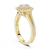1.3 Carat Vintage Inspired Round Cut Moissanite Ring