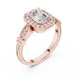 1.2 Carat Old Money Style Emerald Cut Moissanite Ring